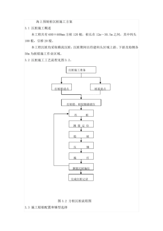 海上预制桩沉桩施工方案