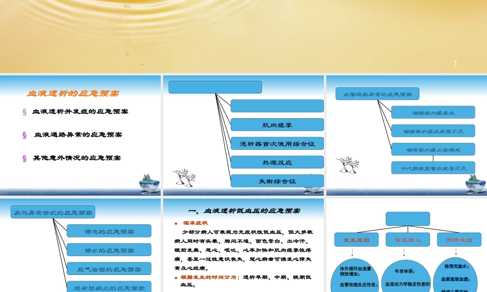 血液透析的应急预案