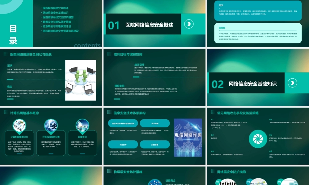 医院网络信息安全培训完整课件