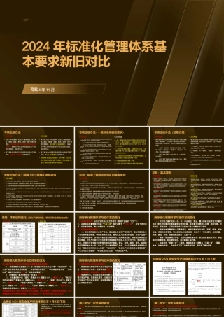 2024版煤矿安全生产标准化新旧对比-标准培训课件