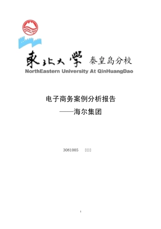 海尔集团案例分析报告