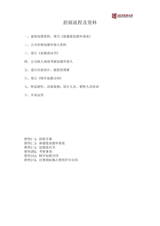 海德曼招商手册