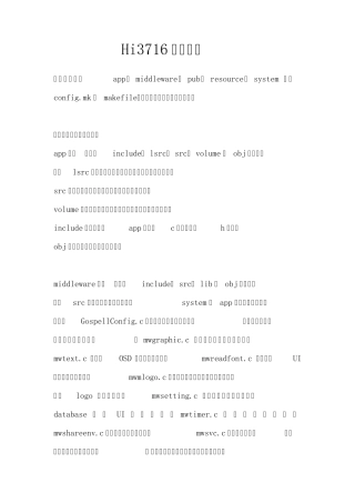 海思Hi3716软件架构
