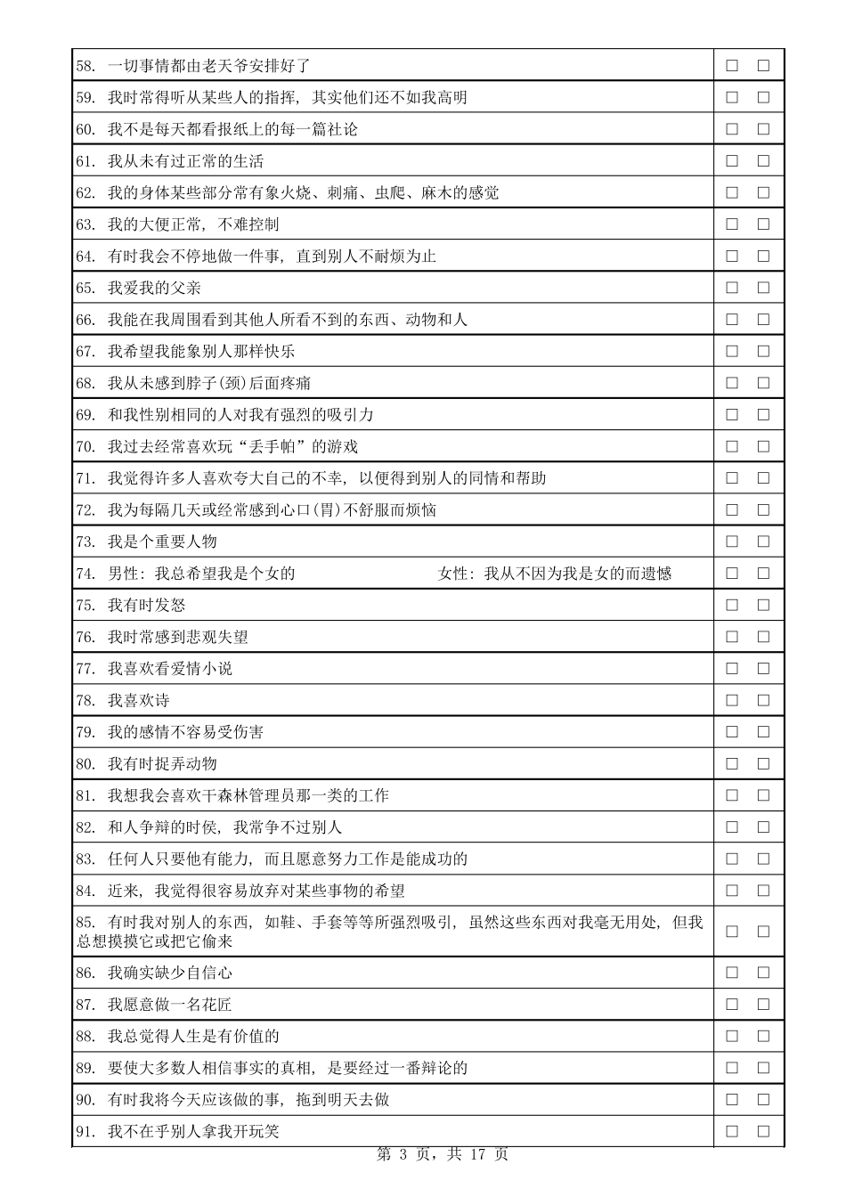 海斯曼心理CTMMPI量表_第3页
