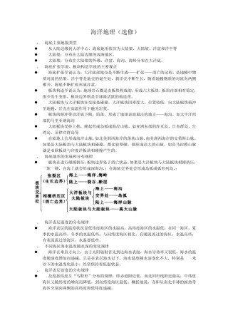 海洋地理(选修)