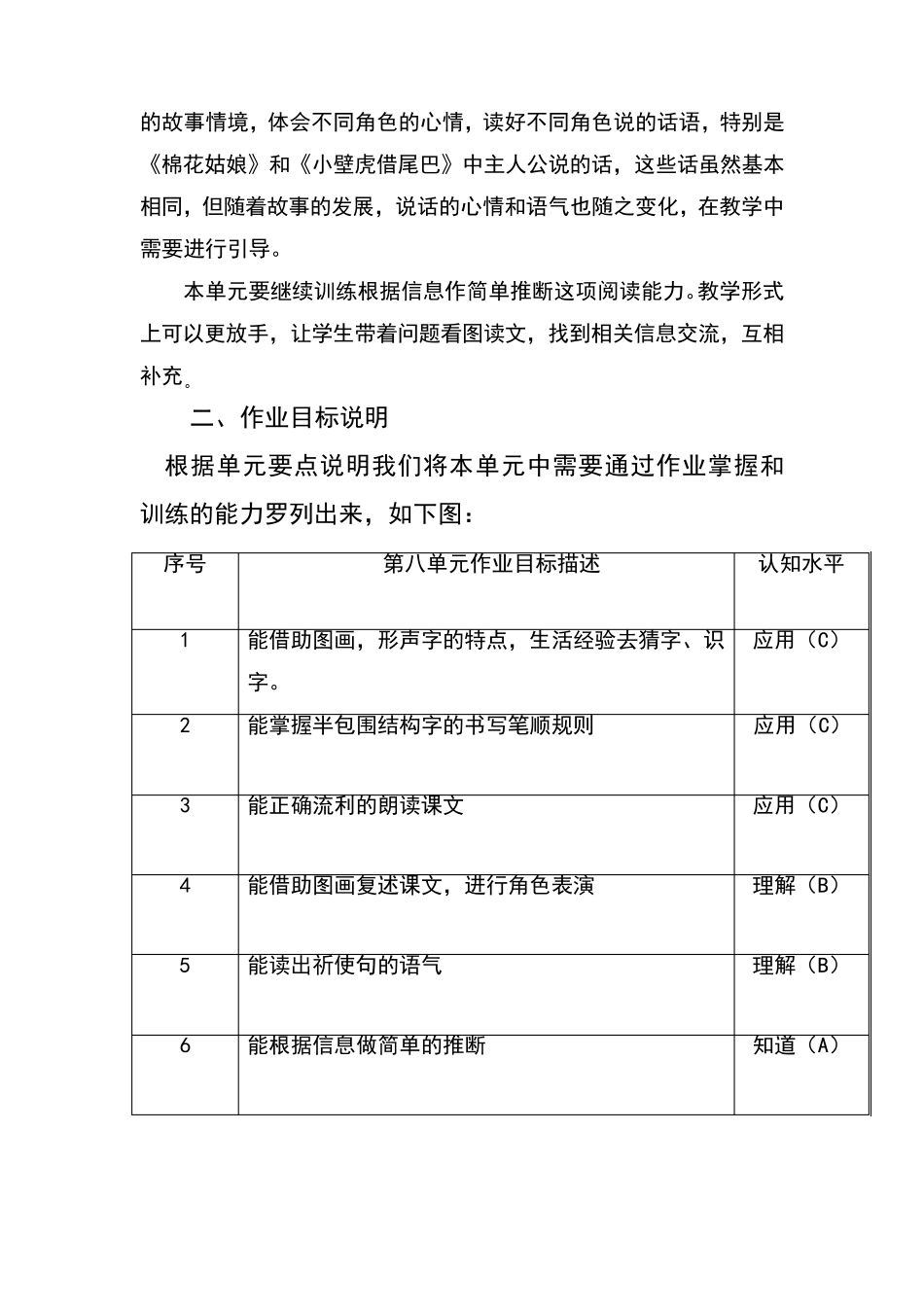 第八单元作业设计说明20202021学年人教部编版一年级语文下册_第2页