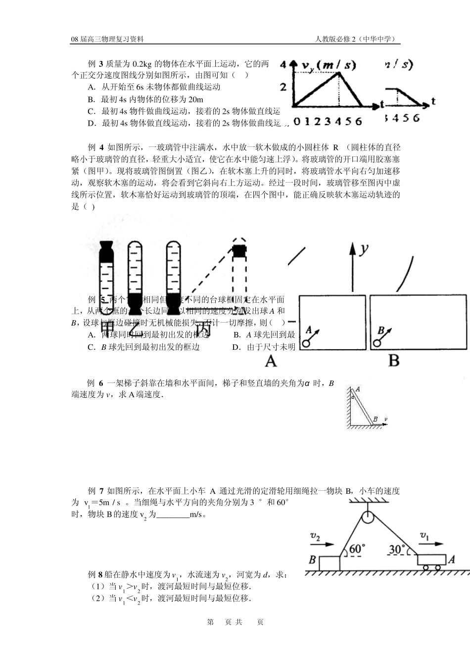 第六章曲线运动万有引力定律_第2页