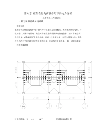 第六章框架在竖向荷载作用下的内力分析