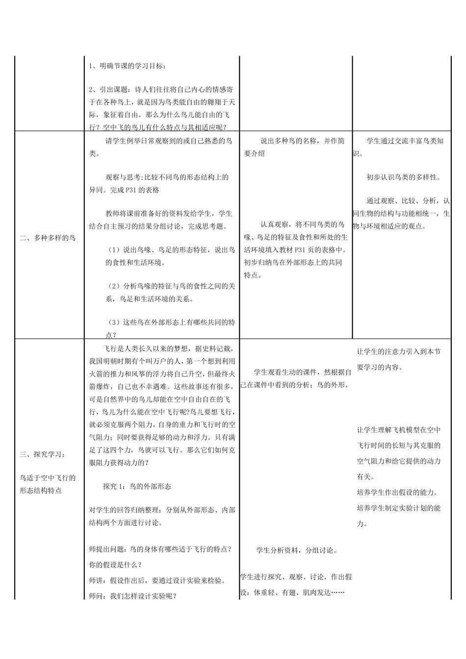 第六节鸟教学设计_第2页