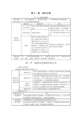 第十一章股利分配