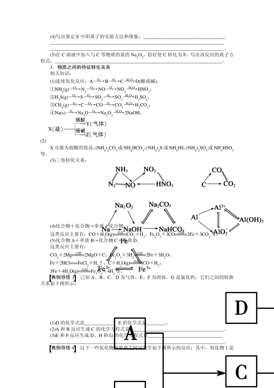 第四章学案24无机框图题的解答策略_第3页