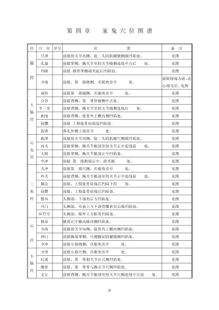第四章家兔穴位图谱