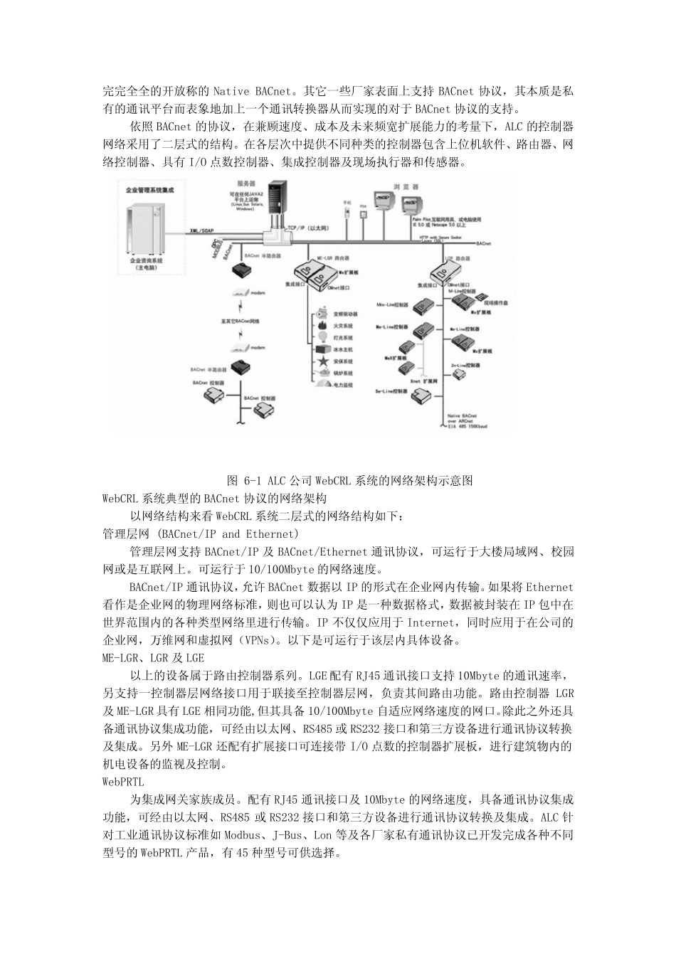 第四章建筑设备自动化系统的典型产品4.1主流楼控厂家网络架构..._第2页