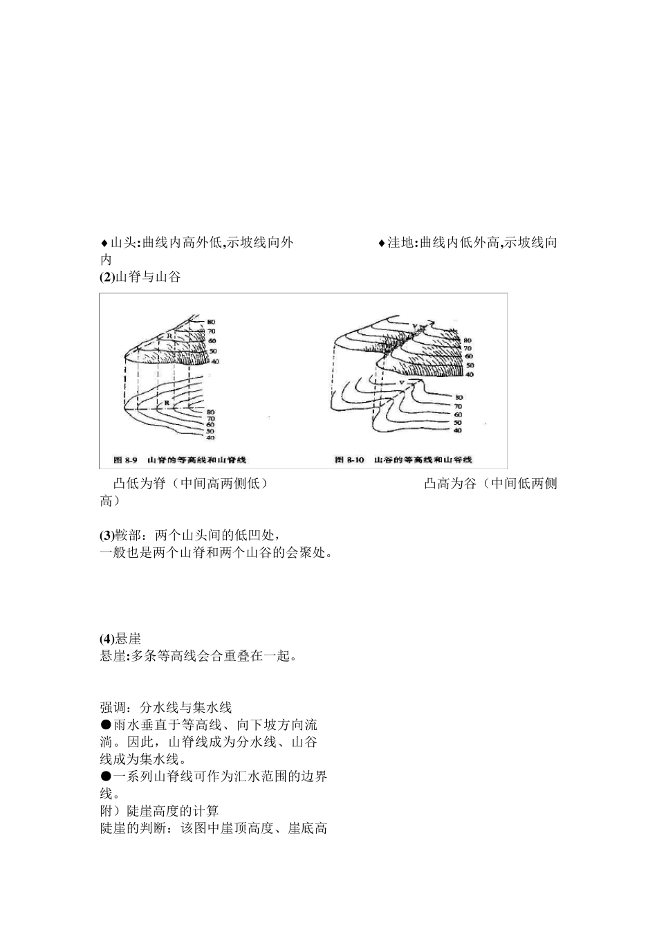 等高线地形图的特点、判读方法及应用(2013专题讲解)_第2页