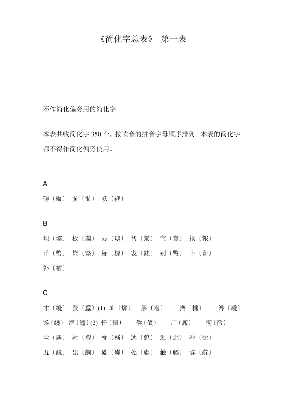 简体汉字大全中国汉字_第1页