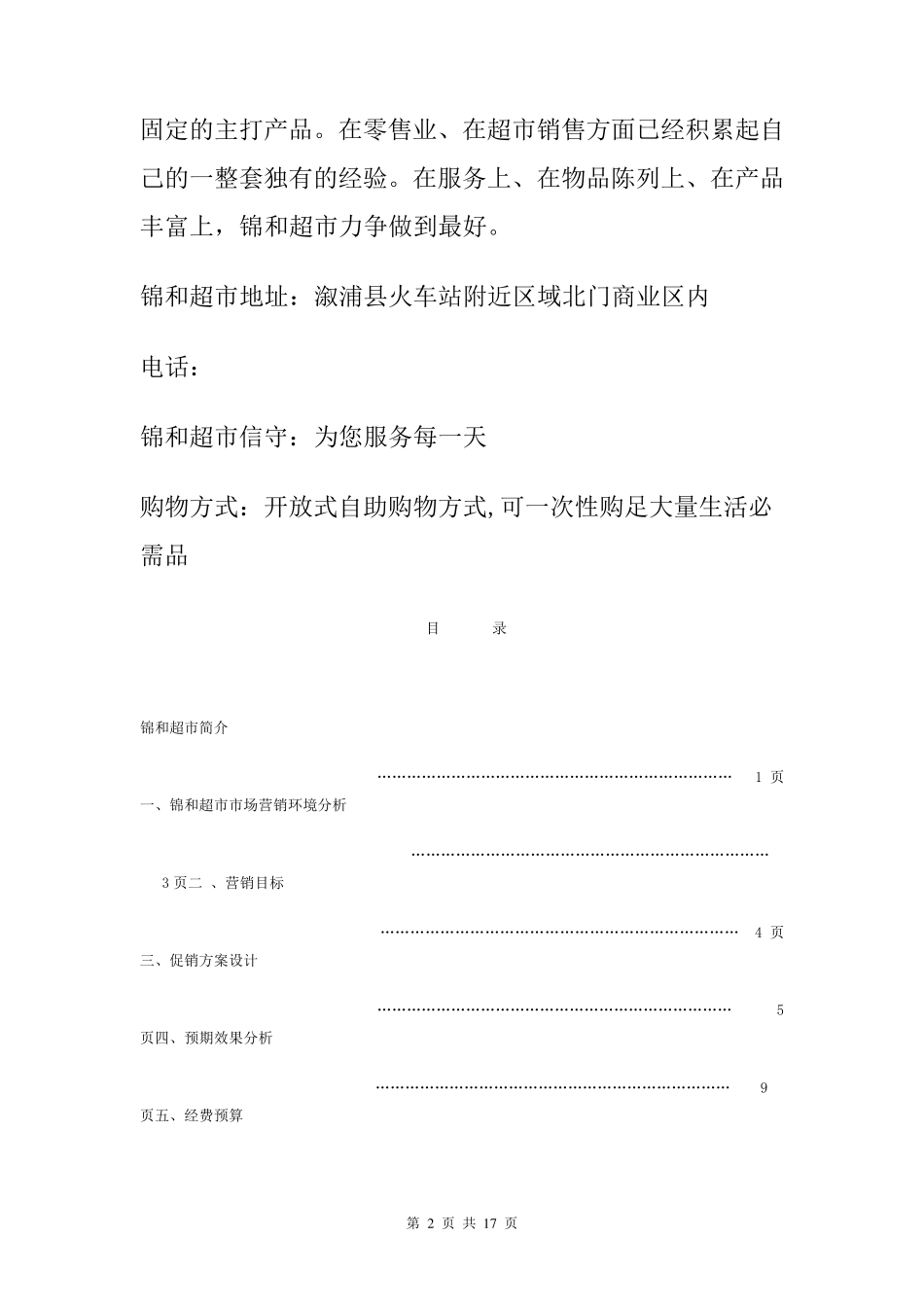 超市营销策划书_第2页