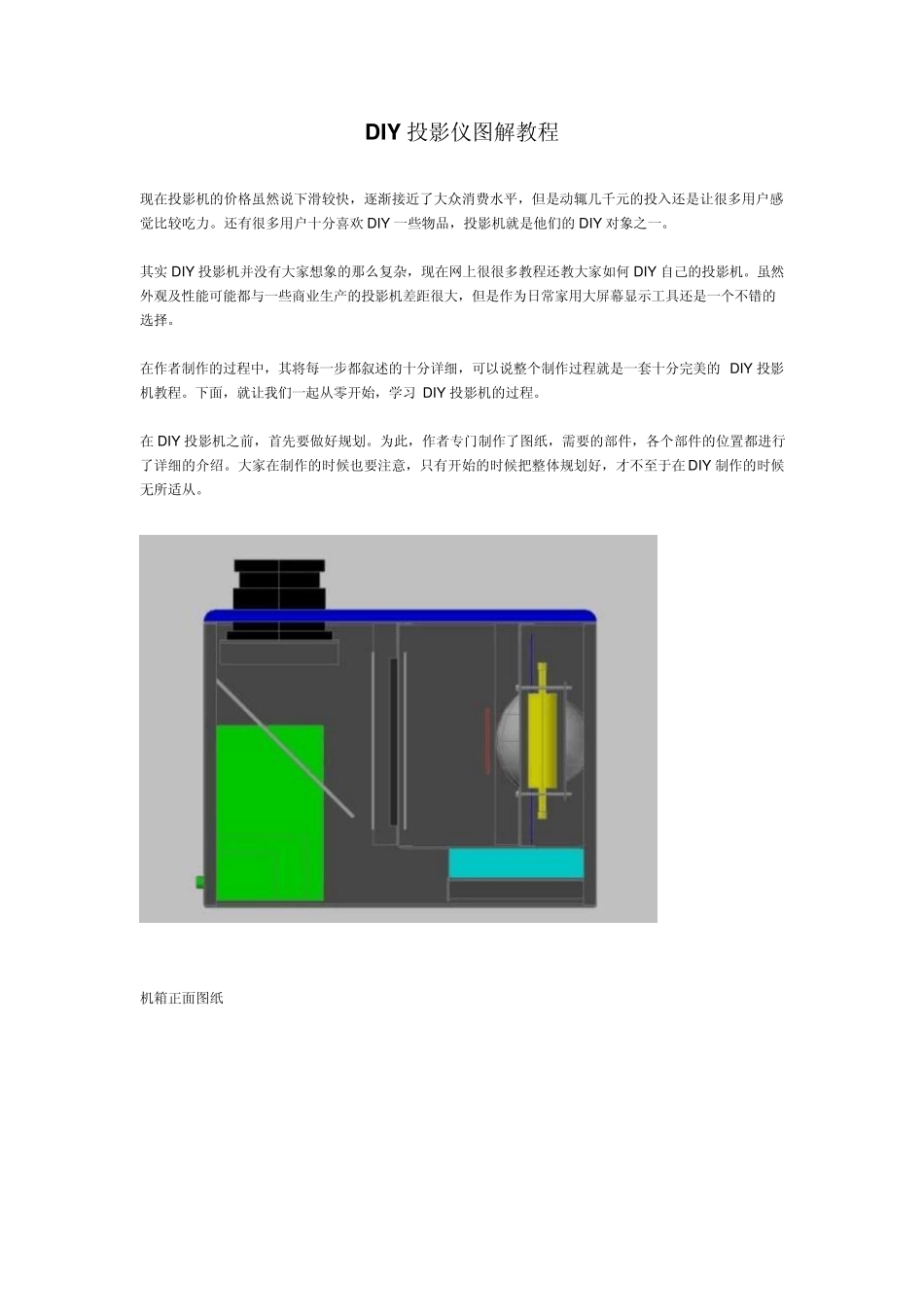超强的DIY投影机系统_第1页