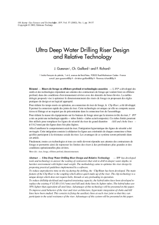 超深水钻井隔水管设计与相关工艺