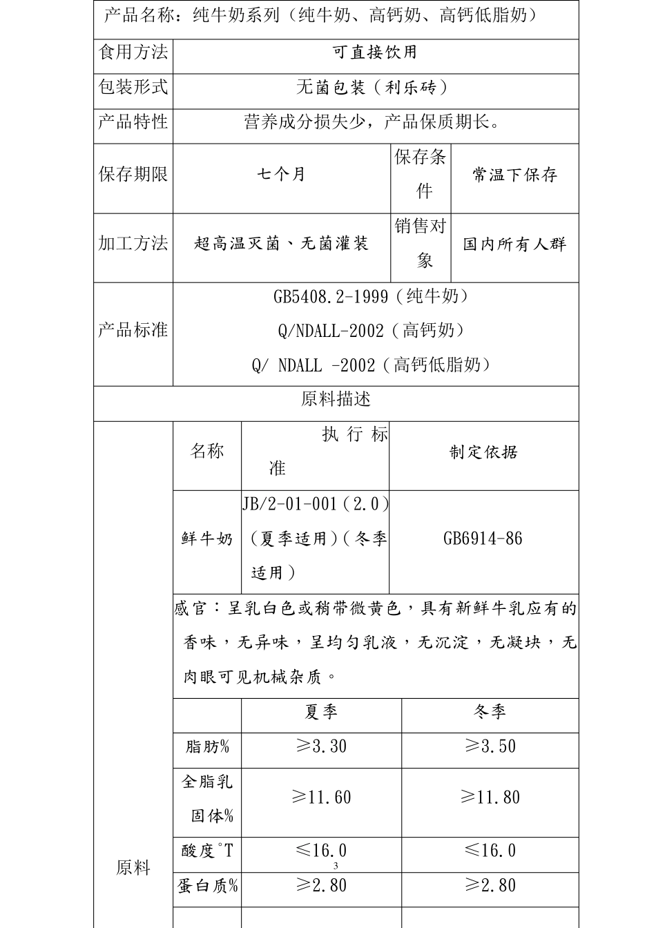 超高温灭菌牛奶产品HACCP计划_第3页