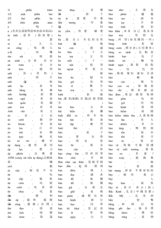 越南语汉语词典