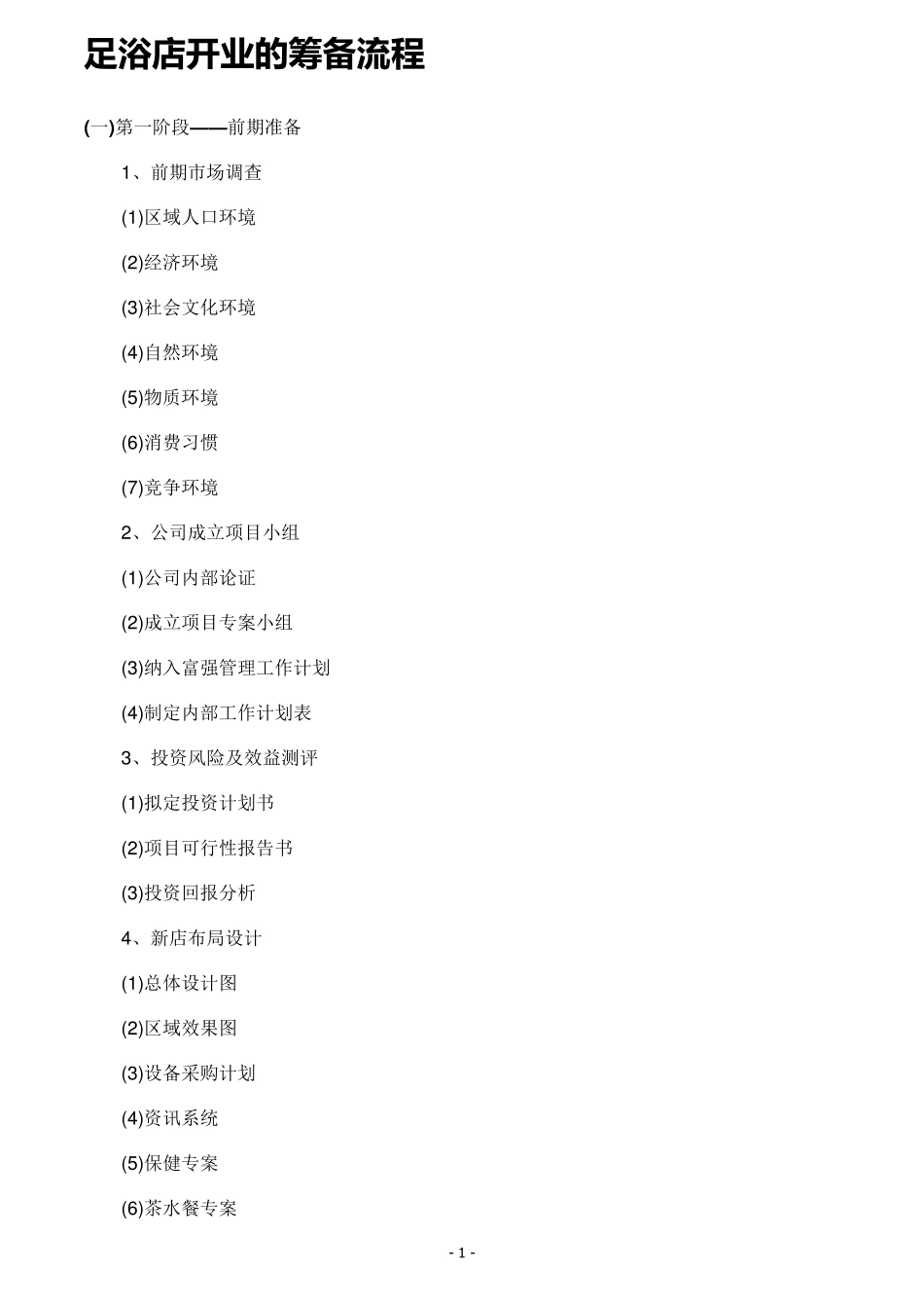 足浴店开业的筹备流程_第1页