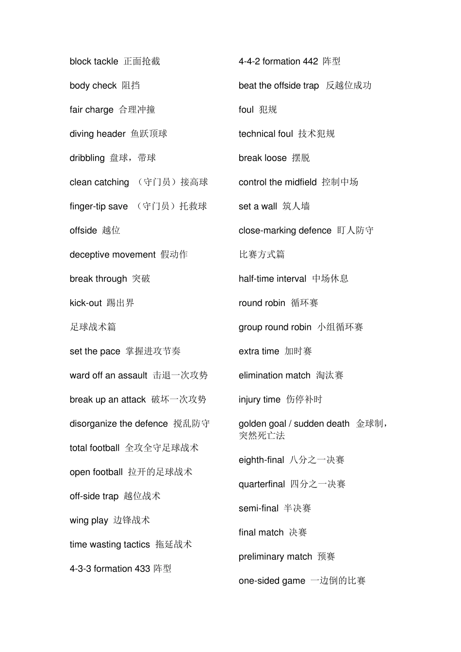 足球术语各种英文_第3页