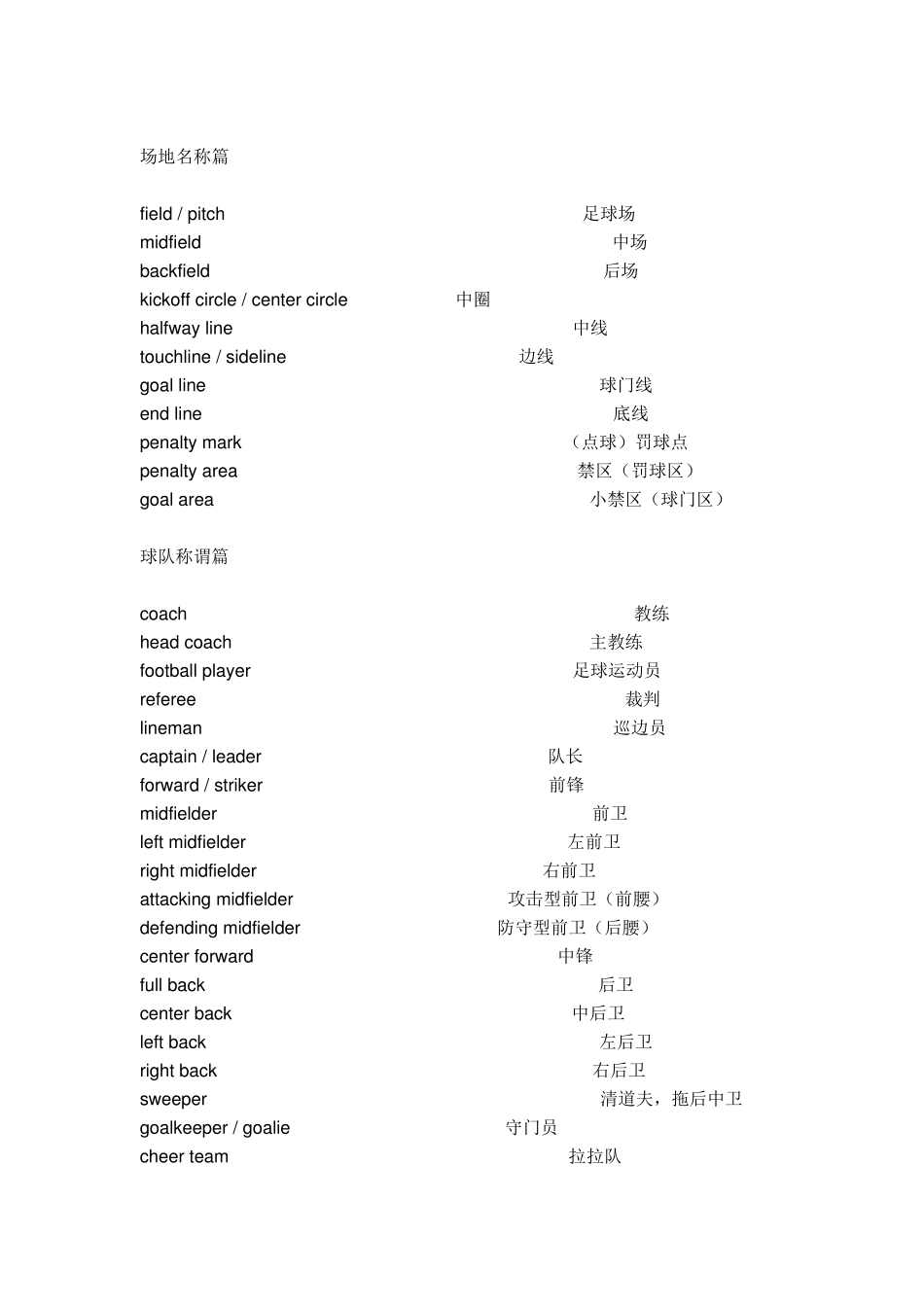 足球术语英文版_第3页