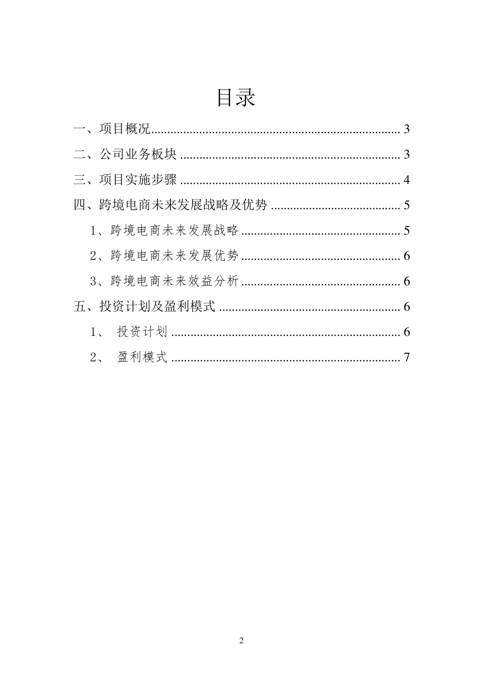 跨境电商商业计划书_第2页