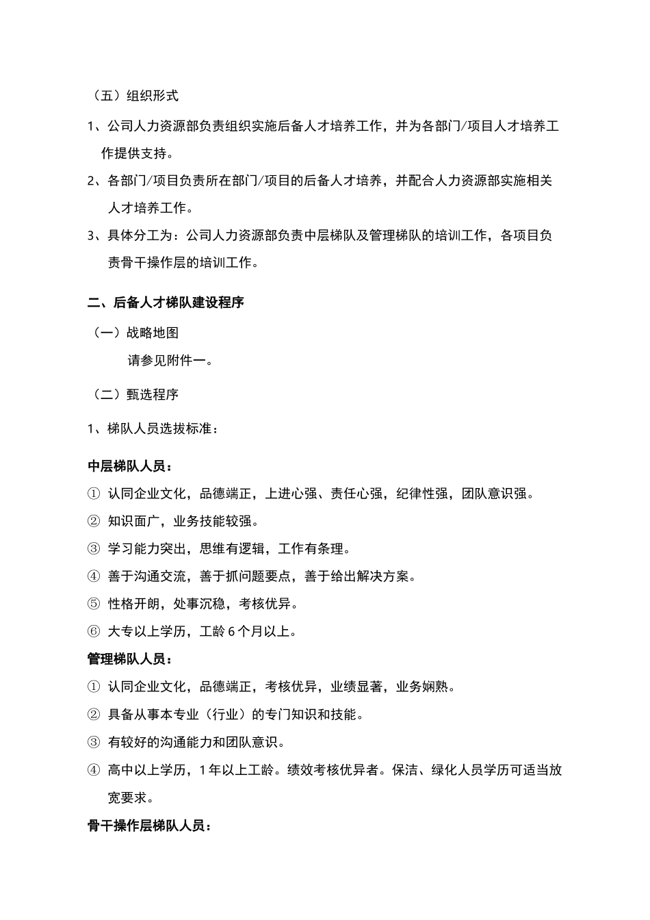公司人才梯队建设实施方案_第2页