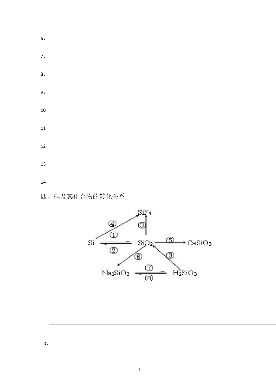 化学必修1化学方程式总结网络图(练习)_第3页
