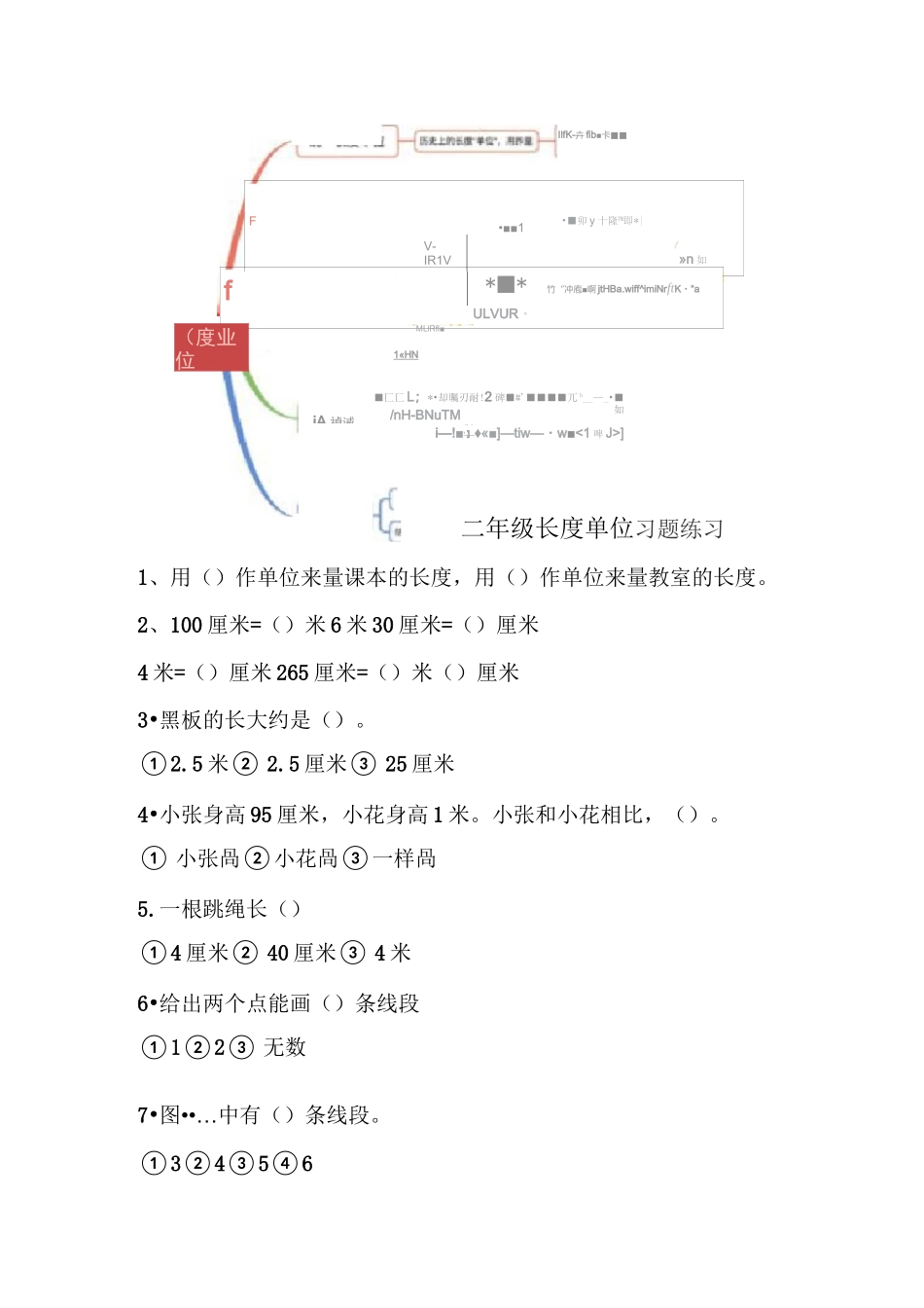 二年级长度单位思维导图_第3页