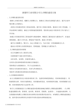人才梯队建设方案4.13