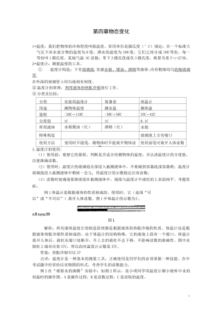 物态变化知识点总结