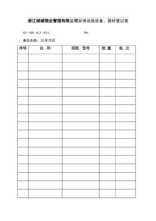 物业秩序全面表格