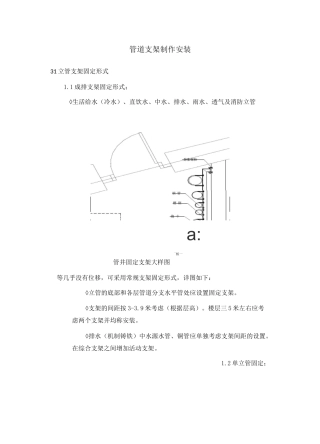 管道支架制作安装