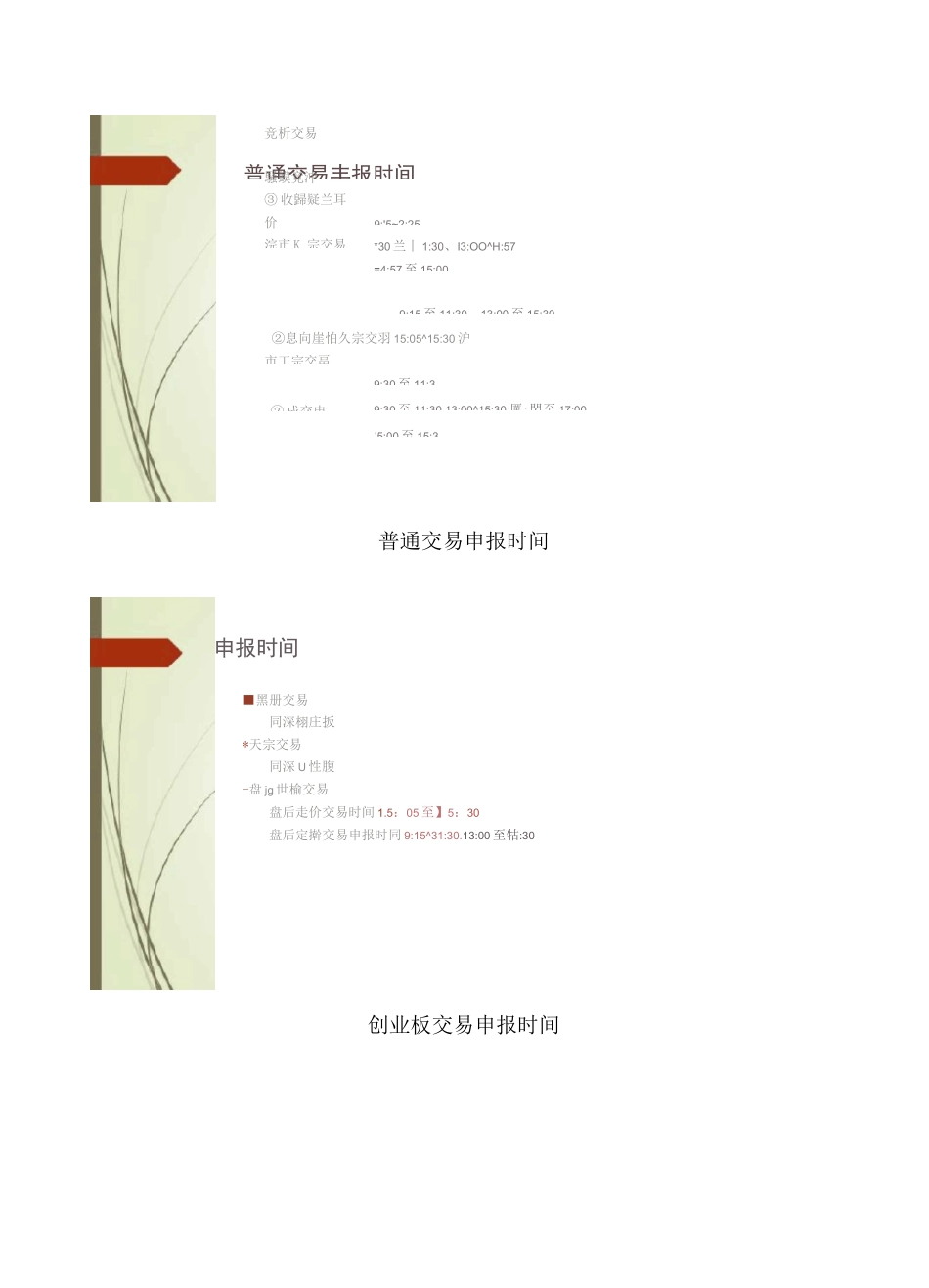 普通交易、科创板、创业板交易规则比对_第3页