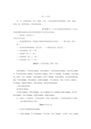 商标分类第29类