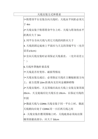 天馈线安装规范