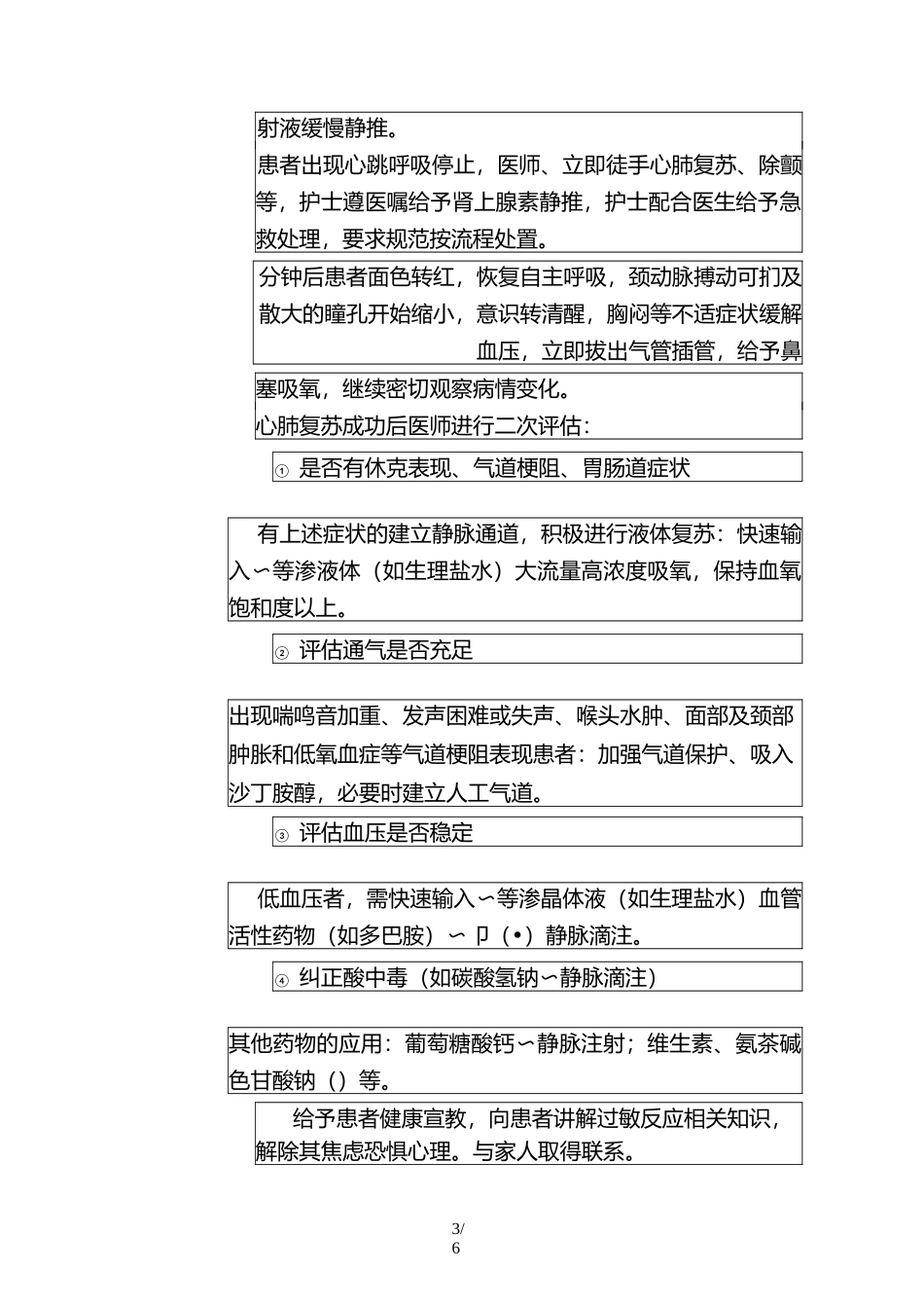 民政医院病区青霉素过敏性休克抢救演练_80_第3页