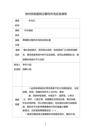 民政医院病区青霉素过敏性休克抢救演练_80