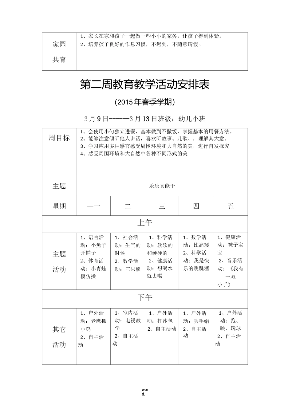 幼儿小班周计划[精选.]_第2页