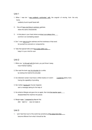 完整版综合英语1Paraphrase
