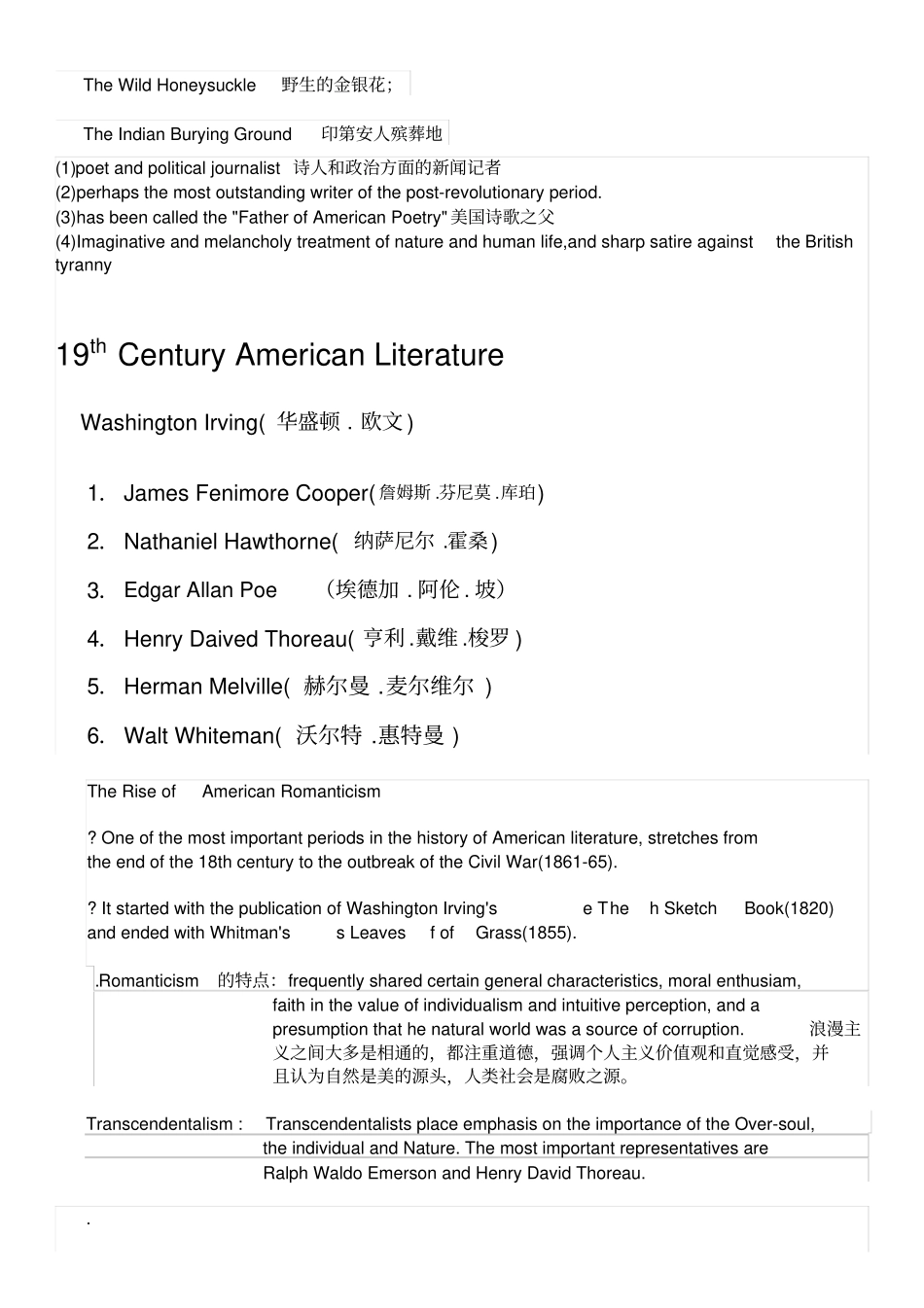 完整版美国文学史概述及选读复习资料_第2页