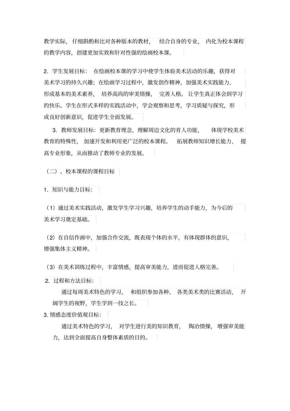 完整版美术校本课程纲要_第3页