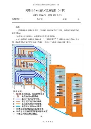 完整版职业学校技能大赛网络综合布线技术竞赛-中职2015正式