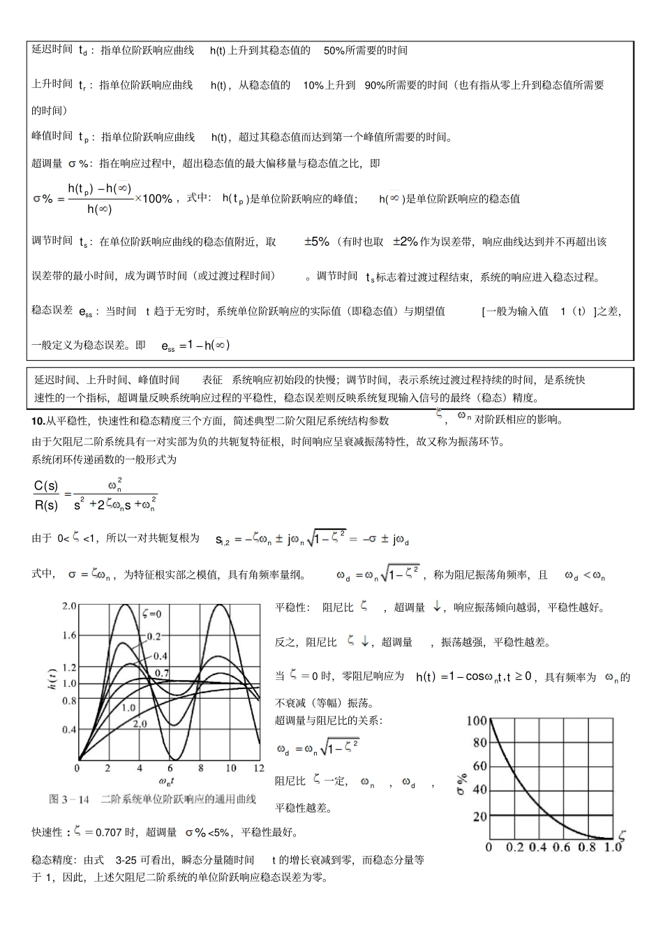 完整版自动控制原理复习提纲整理版_第3页