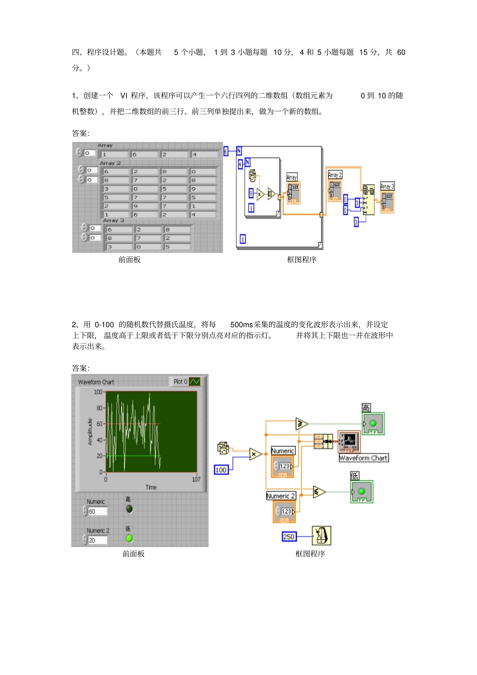 完整版虚拟仪器复习试题有答案文档良心出品_第3页