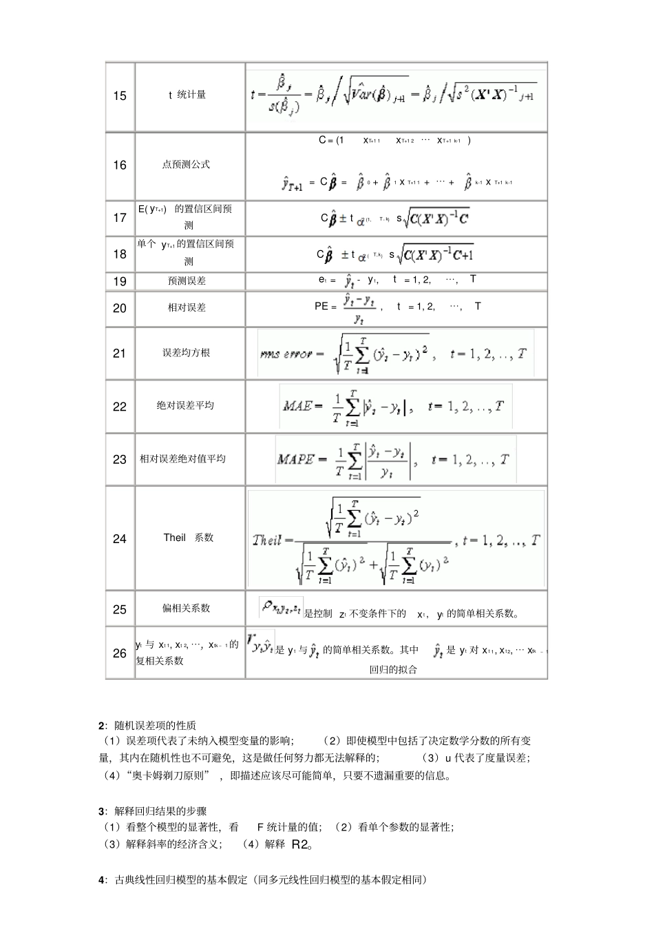 完整版计量经济学主要公式_第3页