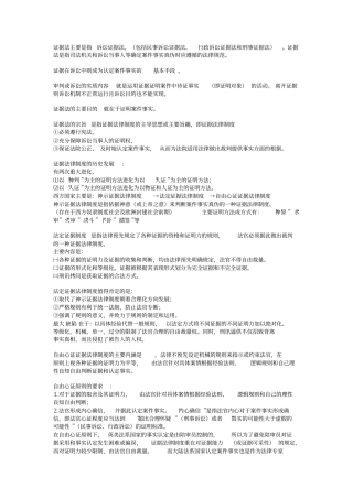 完整版证据法学笔记整理规范化文档良心出品