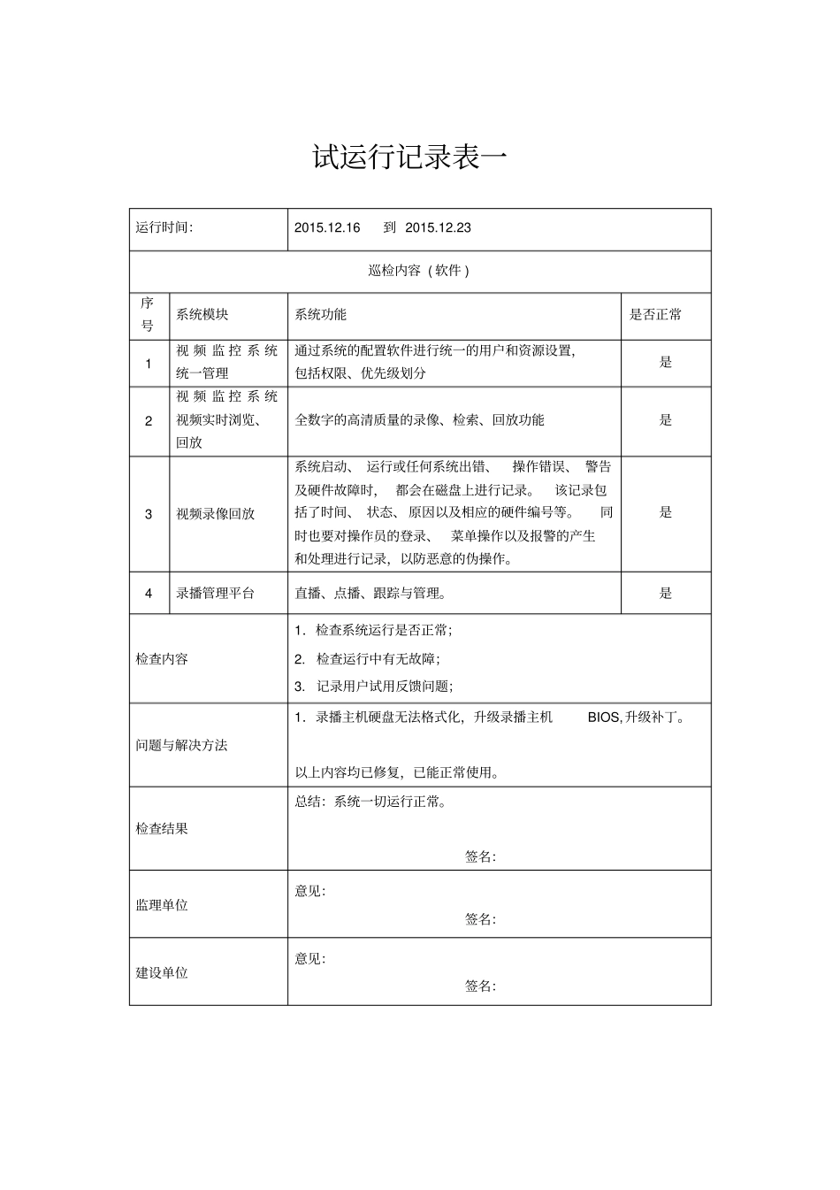 完整版试运行记录表软件_第2页
